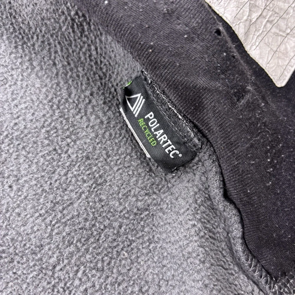 Unisex Kids North Face Fleece Jacket Polartec Gray Black Yellow Fits Like 10/12